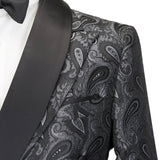 AIDASE  -  Tailor Made Men Wedding Tuxedos Double Breasted Floral Pattern Pants Suit Prom Wedding Party Costume 2 Pieces aidase-shop
