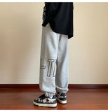 AIDASE  -  American Letter Print Casual Pants Fall Trend Large Size Drawstring Leg Sweatpants Loose Sports Casual Pants Women Men Clothing aidase-shop