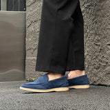 AIDASE  -  Spring Fashion Men's Frosted Leather Comfortable Anti Slip Bean Shoes New Summer Men Pointed Breathable Casual Business Loafers aidase-shop