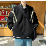 AIDASE  -  Spring and Autumn Stand Collar Baseball Jacket for Men Loose Casual Windproof and Warm Top M-3XL aidase-shop