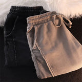 AIDASE  -  Street Retro Niche Splicing Casual Pinch Pants for Men and Women Summer Loose Sports Old Shorts Trend aidase-shop