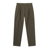 AIDASE  -  Fashion Spring Summer New Men's Solid Color Comfortable Casual Simple All Match Business Casual Old Money Style Long Pants aidase-shop