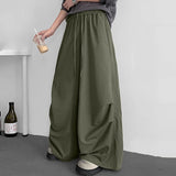 AIDASE  -  Men Cargo Pants Solid Color Drawstring Joggers Casual Trousers Men Oversize Streetwear 2025 Fashion Male Thin Long Pants aidase-shop