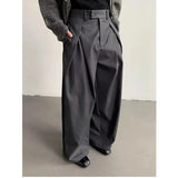 AIDASE  -  Men's High-Waisted Wide-Leg Trousers with Pleated Detail Casual Pants aidase-shop