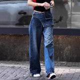 AIDASE  -  High Waist Wide Leg Straight Cut Denim Jeans Women's Early Autumn New Style American Retro Loose Fit Slimming Pants aidase-shop