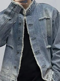 Aidase Fashion Male Jean Coats Casual Slim Blue Autumn Men's Denim Jacket Short Wide Sleeves Rock Winter  In Lowest Price Lxury G aidase-shop