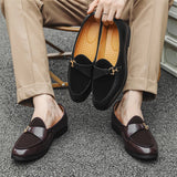AIDASE  -  Shoes Men Black Brown Suede Leather Shoes One Step Lightweight Driving Travel Fashion Dress Shoes Size 38-46 Men Shoes aidase-shop
