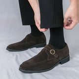 AIDASE  -  Fashionable Loafers Branded Hairstylist Business Buckle Slip-on Leather Office Leather Shoes Outdoor Soft Comfort Driving Shoes aidase-shop
