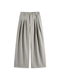 AIDASE  -  Folded Casual Pants Work Trousers Khaki Loose Long Pants Simple Match for Men And Women Spring Autumn Pure Color Leisure Pants aidase-shop
