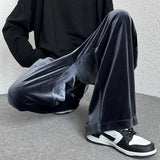 Aidase High Street Casual Sweatpants Men's Gold Velvet Wide-leg Pants Spring Fall Clothes Large Size Trendy Loose Y2k Glossy Long Pants aidase-shop