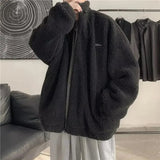 AIDASE  -  Men's Lamb Velvet Winter Jacket Thickened Fleece Inner Coat Korean Style Couple's Fashion Outerwear Regular Length Loose Fit aidase-shop