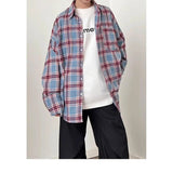 AIDASE  -  American Sle Plaid Long Sve irt Men Women Casual Loose All Match Worn Long Sve Cheered irt Coat Spring Autumn aidase-shop