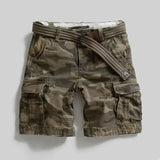 AIDASE  -  American Retro Workwear Shorts Casual Loose Men's Multi-Pocket Pants Comfortable Five-Part Trousers Mid-Length plus Size aidase-shop