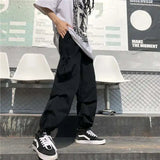 AIDASE  -  Spring Summer New Men's Techwear Overalls Cargo Pants Hip Hop Tide Drawstring Sports Women Wide Leg Pocket Overalls aidase-shop