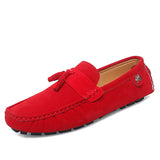 AIDASE  -  Summer New Driving Flats Stylish Style Male Moccasins Business Shoes Fashion Trendy Lazy Loafers Suede Leather Mens Casual Shoes aidase-shop