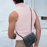 Aidase Fashion Sleeveless High Neck Tank Top for Men's New Casual Solid Color Ribbed Tank Top Fashion Slim Fit Top aidase-shop