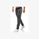 AIDASE  -  Loose Fit Casual Trousers for Men Youth Elastic Straight Leg Long Pants Pure Color Korean Sle Cotton Blend Daily Wear aidase-shop