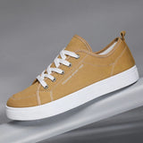 AIDASE  -  New Blue Men's Casual Canvas Shoes Lace-Up Flat Luxury Design Anti-Slip Sneakers Couple Board Shoes Plus Size 47/48 ﻿ aidase-shop