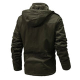 AIDASE  -  Winter Men's Fleece Jackets Thicken Hooded Outdoor Casual Coats Male Multi Pocket Warm Cargo jackets Cotton Parkas Man Outwear aidase-shop
