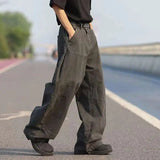 AIDASE  -  Summer New Men Cargo Pants American Style Multi-Pocket Loose Straight Wide-Leg Male Pants Stylish Versatile Clothes aidase-shop