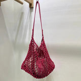 AIDASE  -  Bohemian Beach Bags For Women Luxury Designer Handbag Purses  In Braided Rope Hollow With Inner Pocket Underarm Shoulder aidase-shop