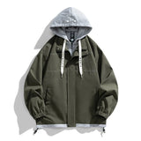 AIDASE  -  Men's Windbreaker Jacket Outdoor Windproof Color Block Hooded Trendy Loose Breathable Comfort Casual Lightweight Hiking Outwear aidase-shop