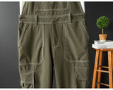 AIDASE  -  Men Joggers Bib Overalls Multi Pockets Cargo Pants Adjustable Suspenders Coveralls Summer Jumpsuits aidase-shop