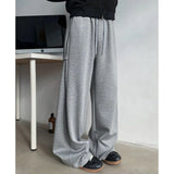 AIDASE  -  Gray American Sweatpants Men Autumn Draped Straight Wide-leg Sports Casual Trousers aidase-shop