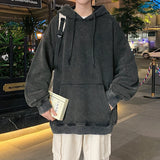 Aidase 2024 Spring Autumn Men Hoodies Fashion Hip Hop Hooded Oversized Sweatshirt Solid Casual Streetwear Loose Hoody Sweatshirts M-5XL aidase-shop