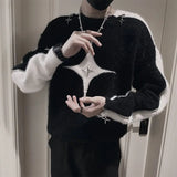 Aidase Fashion O-Neck All-match Spliced Zipper Sweaters Men's Clothing 2024 Autumn Winter New Loose Korean Pullovers Young Style Tops aidase-shop