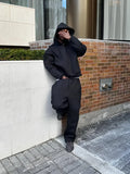 36.99Aidase Solid Couple's Hooded Sweatshirt 2 Piece Set Casual Loose Sweatpants Suit Autumn Male Jogging Sweatshirt Trousers Outfits Suits aidase-shop