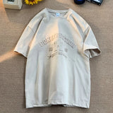 Aidase Fashion Heavyweight Men Women Pure Cotton Loose Large Size Trendy Short-sleeved Korean Version 2024 New Casual All-match T-shirt aidase-shop