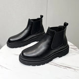 47.52Aidase Autumn New Chelsea Boots for Men Black Boots Platform Shoes Fashion Ankle Boots Winter Slip on Men Shoes New Botines Mujer aidase-shop
