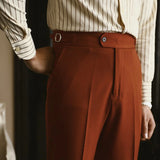 Aidase Italian Men Formal Pant Pantalones Hombre Dress Ankle Pants Men British High Waist Straight Pants Men Social Trousers Pant aidase-shop