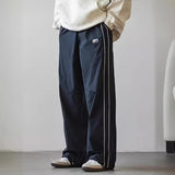 AIDASE  -  Summer Trendy High Street Striped Sport Casual Men's Loose Straight Leg Pants Color Block Shape Versatile Trousers aidase-shop