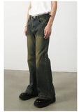 AIDASE  -  Washed To Make Old Loose Micro-flared Jeans, Men's Four Seasons New Fashion Straight Wide-leg Pants, Casual Floor-length Jeans aidase-shop