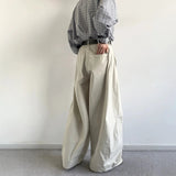 AIDASE  -  Casual American High-End Canvas Utility Pants Men Women Neutral Style Versatile CleanFit Wide Leg Pants Knife Edge Detail aidase-shop
