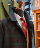 Aidase Green Woolen Plaid Overcoat Men Suit One Piece Blazer Coat Single Breasted Winter Warm Formal Business Causal Party Tailored aidase-shop