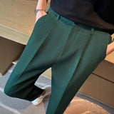 AIDASE  -  Trendy Casual Men's Pants Versatile Fashionable Ins New Model Youth Summer Artistic Trousers Checked Waist Breathable aidase-shop