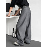 AIDASE  -  Grey Suit Pants Men Oversized Society Mens Black Dress Pants Korean Casual Wide Leg Pants Mens Office Formal Trousers M-3XL aidase-shop
