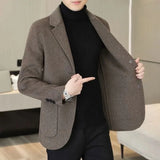 Aidase Men's Suit Jackets Thin Single Breasted Coat Slim Fit Male Tweed Blazer New In Original Elegant Classic Vintage Menswear Casual aidase-shop