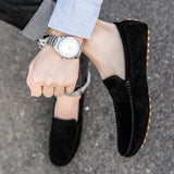 AIDASE  -  Men's Loafers Hot Selling Spring Autumn Men's Suede Leather Shoes for Commuting Massage Sole Flat Bottomed Walking Shoes aidase-shop