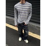 AIDASE  -  Autumn New Fashion Korean Style Vintage Men Color-coded Long Sleeve O-neck Long Sleeve T-shirts Male Casual Simple Pullover
