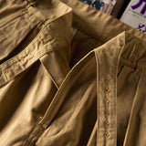Aidase Mens Double Belt Cargo Shorts Genderless 2024 Summer New American Breathable Streetwear Retro Casual Quarter Pants Unisex aidase-shop