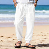 AIDASE  -  Men's Lightweight Textured Beach Pants Drawstring Waist Jogger Trousers Casual Loose Fit Summer Bot for Vaion aidase-shop