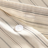 AIDASE  -  Summer Cotton Striped Shirt Men's Artistic Pinstripe Lapel Casual Short-sleeved Shirt Korean Fashion Exquisite Trend Solid Top aidase-shop