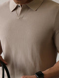 AIDASE  -  Summer High Quality Knitwear Mens Polo Shirts Casual Pure Color Short Sleeve Slim Polos Men Fashion Button Polo Neck Knitted Top aidase-shop