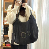 AIDASE  -  Large Capacity Denim Tote Bags For Women Luxury Designer Handbags Purses 2025 New In Letters With Card Pocket Underarm Shoulder aidase-shop