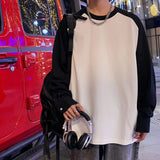 25.44Aidase Long Sleeve T-shirts Men American Streetwear Teens M-3XL Couple Clothes Baggy Tops Fashion Minimalist Students Casual aidase-shop