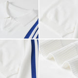 AIDASE  -  Summer Slim Fit Striped Contrast Knit Ice Polo Shirt Men's Stretchable Short Sleeve T-Shirt M-4XL aidase-shop